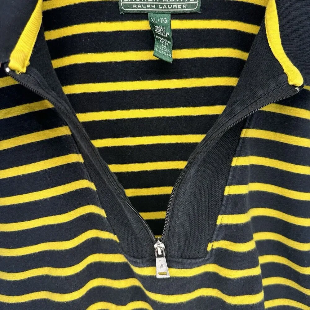 Vintage L-RL Lauren Active Ralph Lauren Womens XL Striped Polo Multicolor - Picture 9 of 11